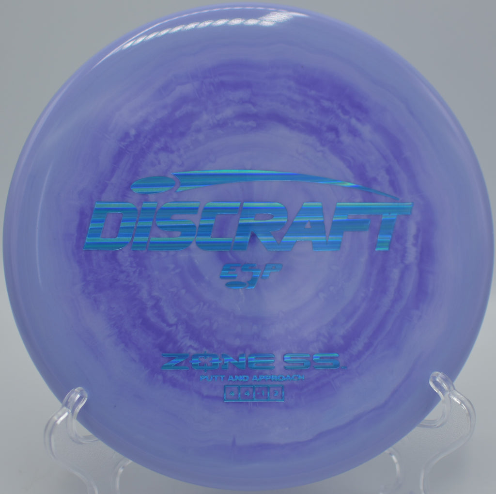 ESP Zone SS reliable fade drive landing on wooded fairway at W.R. Jackson Disc Golf Course, Appling GA