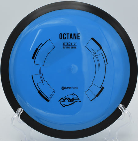 "MVP Neutron Octane – Long-distance driver with high glide and torque resistance, designed for big throws at DeLaveaga Disc Golf Course in California."
