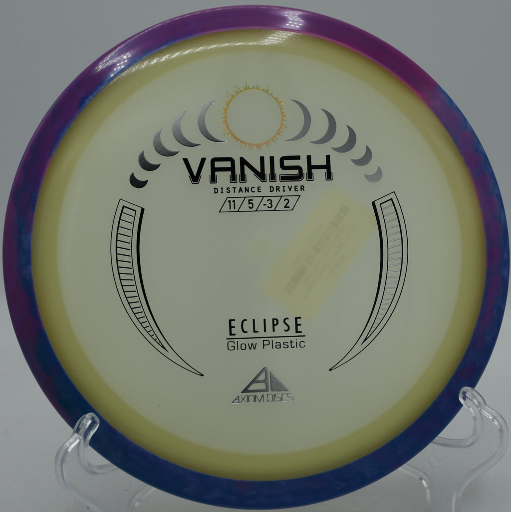 Glow-in-the-dark Eclipse Vanish flying clean through wooded fairway at Idlewild DGC in Burlington, Kentucky

