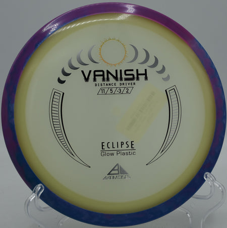 Glow-in-the-dark Eclipse Vanish flying clean through wooded fairway at Idlewild DGC in Burlington, Kentucky

