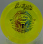 Champion Boss disc flying powerful forehand drives at Harmony Bends Disc Golf Course, Missouri.