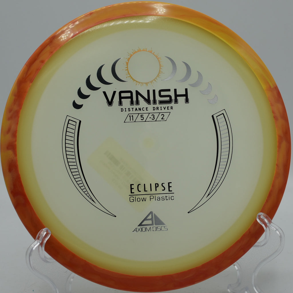 Axiom Vanish in Eclipse plastic glowing during approach at Harmony Bends in Columbia, Missouri

