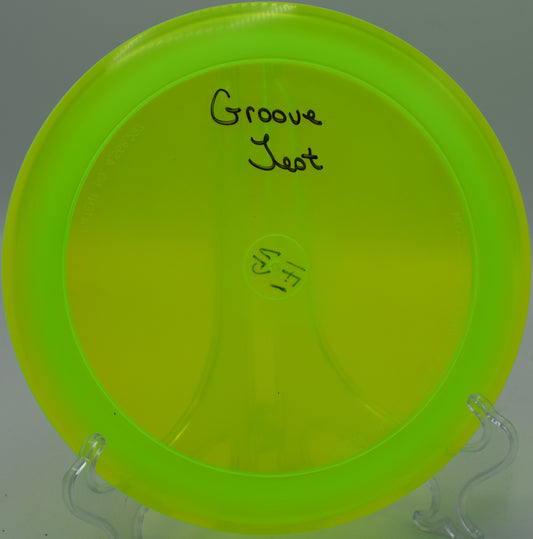 Champion Groove disc gliding smoothly on long-distance drives at Blue Ribbon Pines Disc Golf Course, Minnesota.