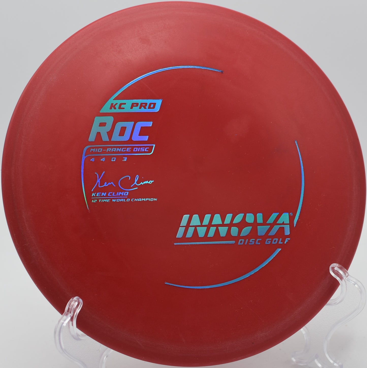 A player relying on the KC Pro Roc for a touchy flex shot at Kincaid Park Disc Golf Course in Anchorage, Alaska.