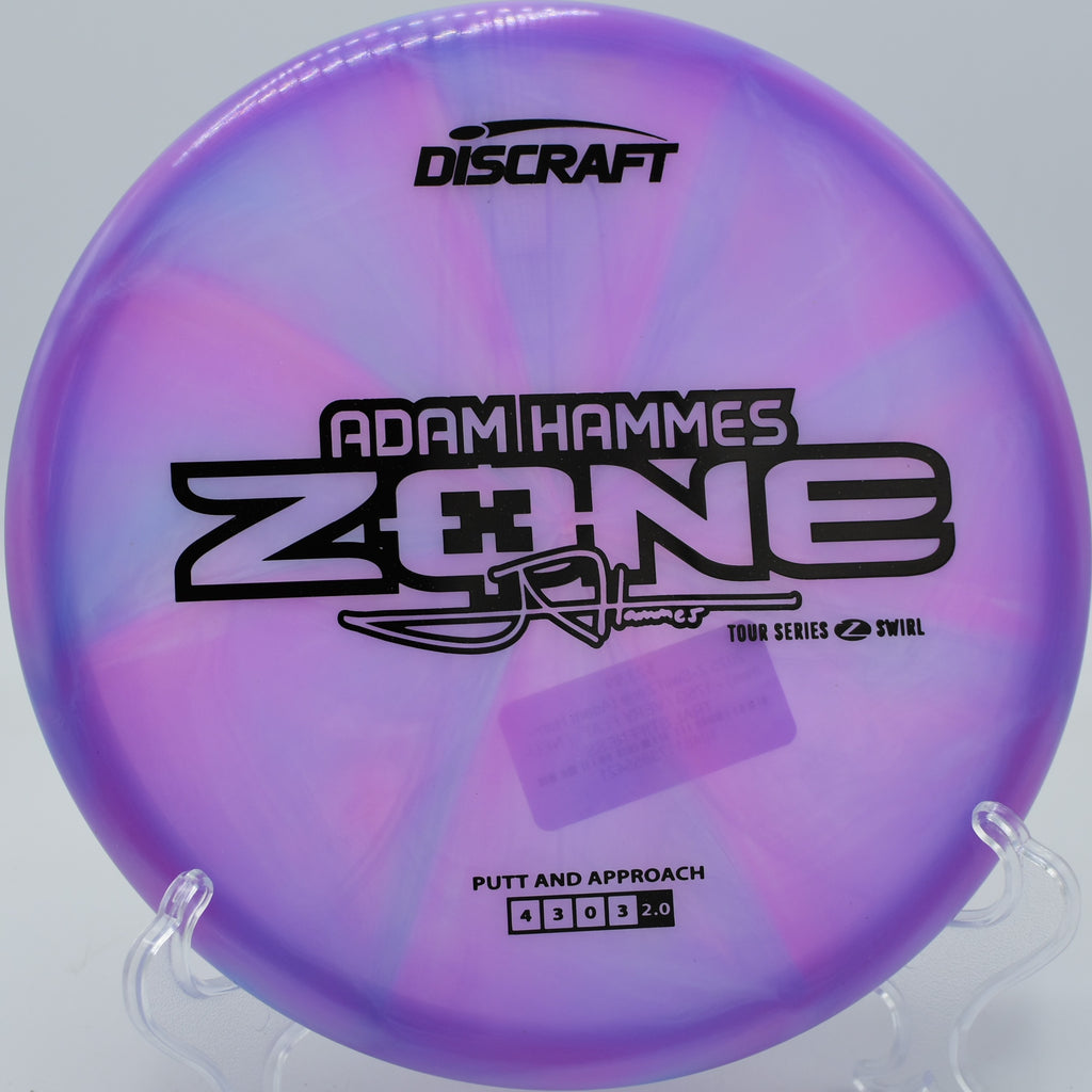 Z Swirl Zone tracking left after a flat forehand flick at Eagle Island DGC in Eagle, Idaho.