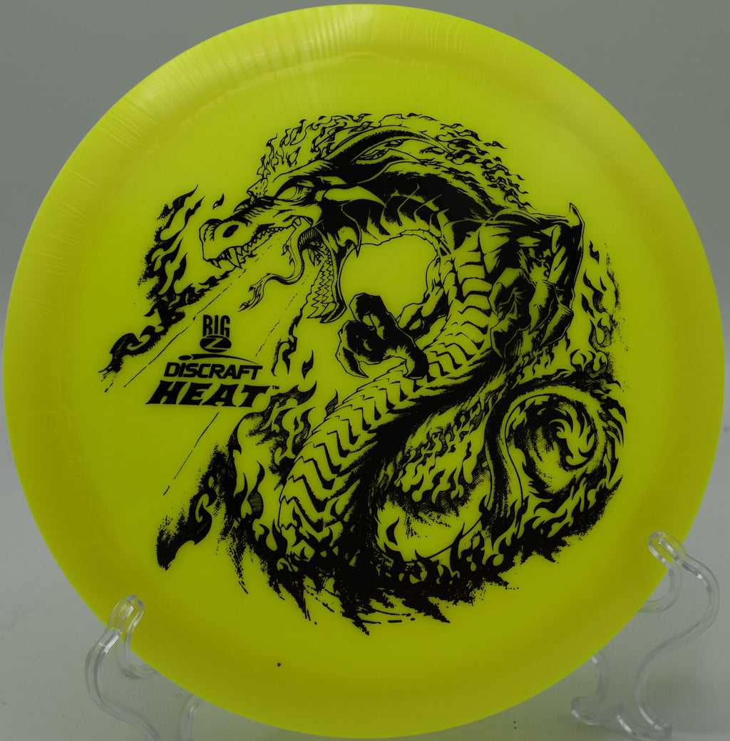 Discraft Big Z Heat – 8-speed, -3 turn distance driver with smooth glide, ideal for Blue Ribbon Pines Disc Golf Course in East Bethel, Minnesota.