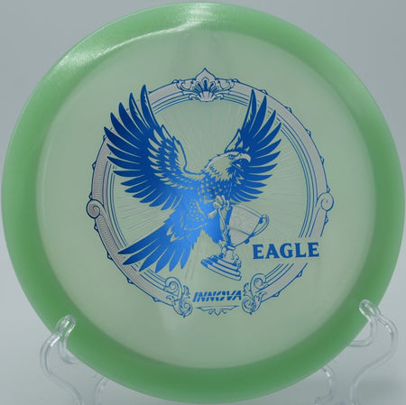 Proto Glow Champion Eagle disc golf fairway driver attacking wooded fairways at Blue Ribbon Pines, East Bethel, Minnesota