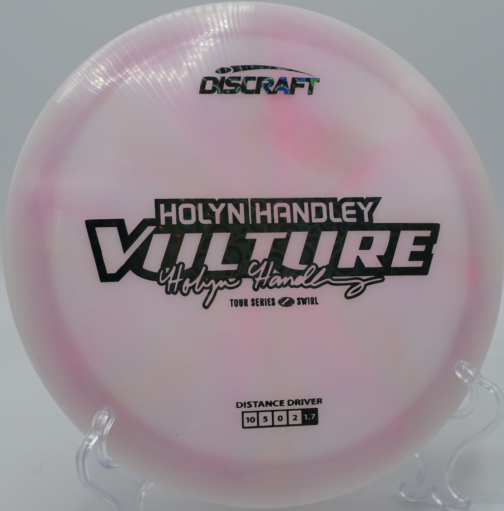 Z Swirl Vulture soaring flat with torque-resistant flight at Maple Hill Disc Golf Course in Leicester, Massachusetts.

