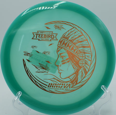 Glow Champion TeeBird streaking through the night sky on Hole 7 at Rock Ridge Disc Golf Course, Pittsboro, North Carolina.
