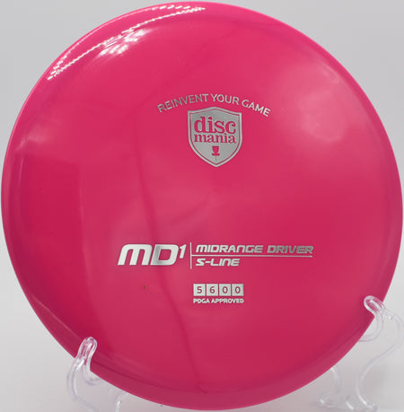 S-Line MD1 gliding smoothly down the fairway on Hole 8 at Moraine State Park Disc Golf Course, Portersville, Pennsylvania.