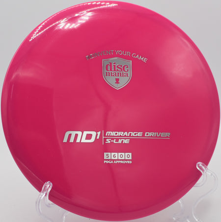 Discmania S-Line MD1 holding a straight line through the woods on Hole 12 at Branson Trails Disc Golf Course, Branson, Missouri.