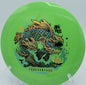 Matt Bell Aura Animus captured mid-flight over rolling terrain at Flip City Disc Golf Park in Shelby, Michigan, ideal for shaping aggressive lines with confidence.

