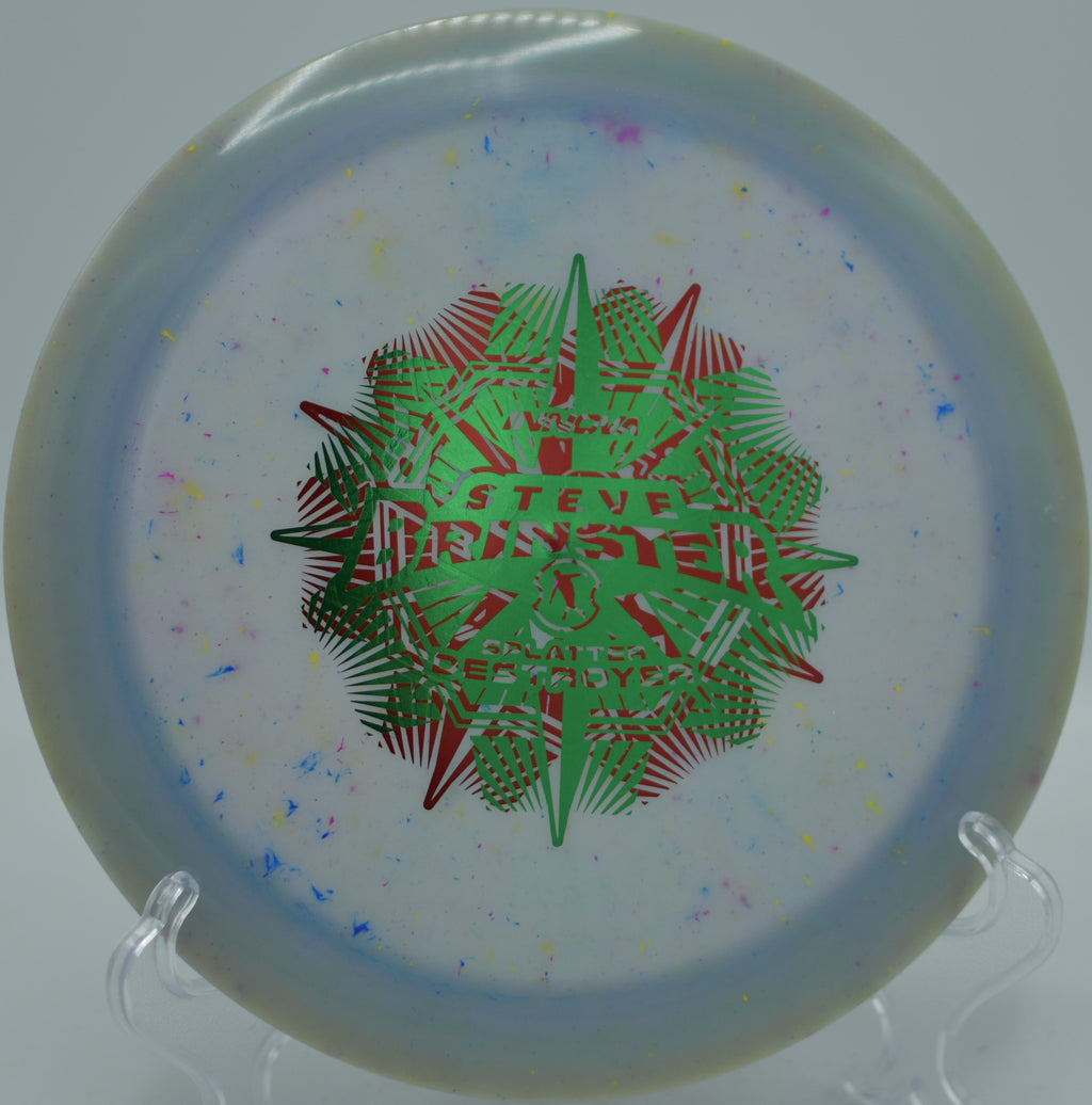 Innova Splatter Star Destroyer Steve Brinster Tour Series distance driver crushing controlled flex lines at Warwick Disc Golf Course in Warwick, New York.