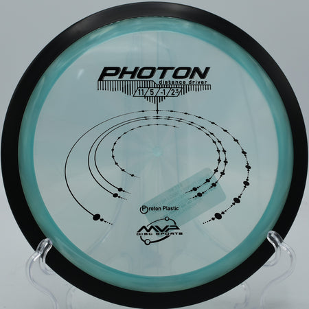 Clean forehand line with a Proton Photon at Lake Eureka Disc Golf Course in Eureka, Illinois.


