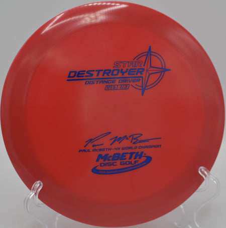 Innova Paul McBeth 4X Destroyer penned McFools edition distance driver bombing a full-power flex line at DeLaveaga Disc Golf Course in Santa Cruz, California.