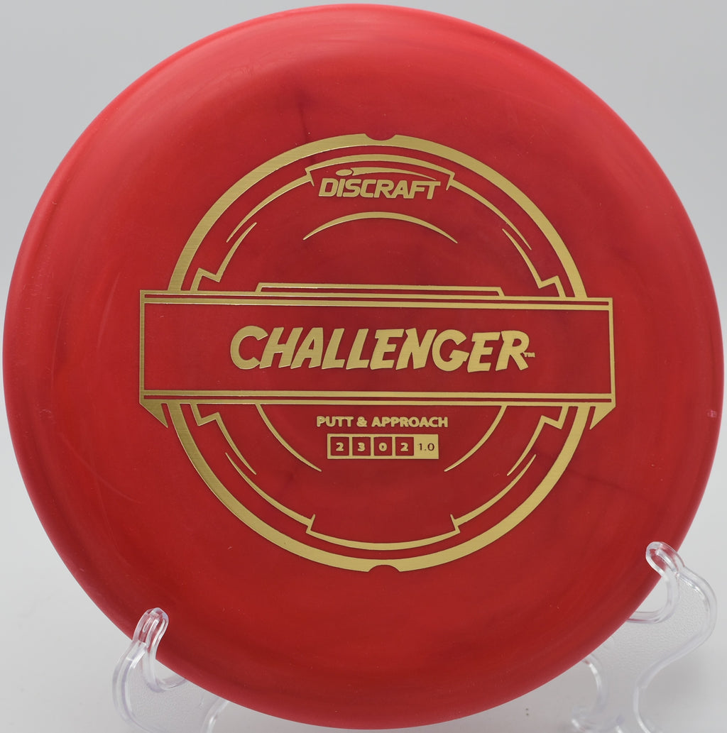 Putter Line Challenger by Discraft – Stable flight, great for precision putting and upshots, perfect for Harmon Hills Disc Golf Course in Oliver Springs, Tennessee.