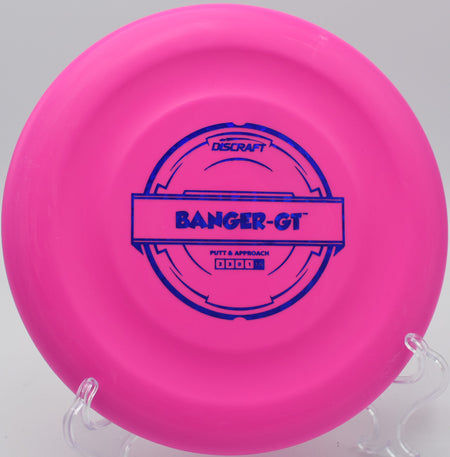 Discraft Putter Line Banger GT – Versatile putter with strong fade, perfect for forehand and backhand approaches at Challenger's Point Disc Golf Course in Peoria, Illinois.