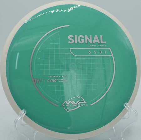 Neutron Signal disc golf driver navigating tight woods at Rollin Ridge Disc Golf Course, Reedsville, Wisconsin