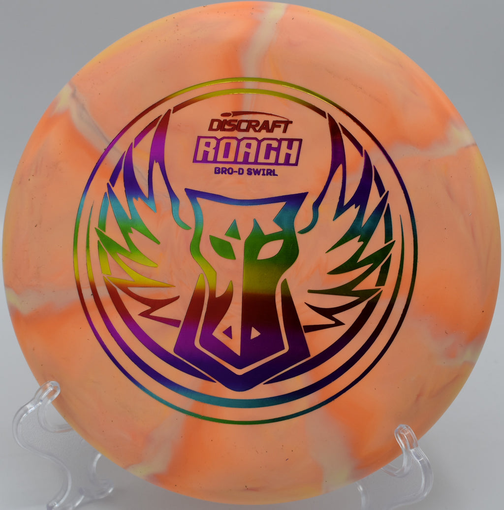 Bro-D Swirl Roach – Smooth release putter with reliable glide at Quarry Park Disc Golf Course in California.

