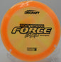 Z Swirl Force breaking left hard on a backhand spike hyzer at Trophy Club Park in Trophy Club, Texas.

