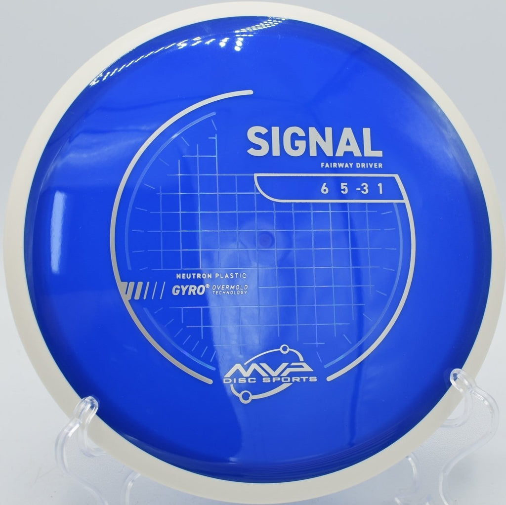 Neutron Signal disc golf driver weaving through wooded gaps at Hornets Nest Disc Golf Course, Charlotte, North Carolina