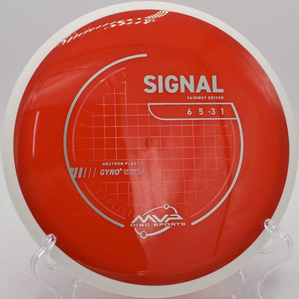Neutron Signal disc golf driver turning smoothly down a fairway at The Fort Disc Golf Course, Ogden, Utah