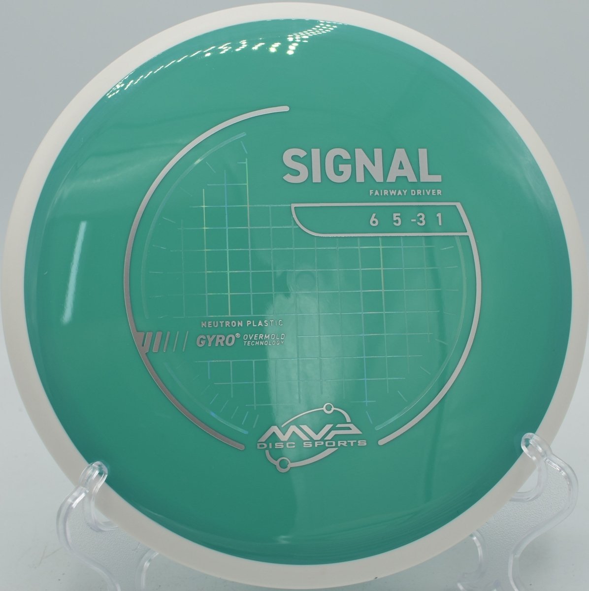 Neutron Signal disc golf driver gliding on a finesse line at Persimmon Ridge Disc Golf Course, Greenbrier, Arkansas