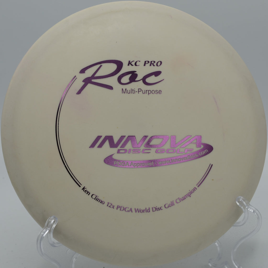 KC Pro Roc slicing through a wooded gap on Hole 7 at Riverbend Disc Golf Course, North Little Rock, Arkansas.