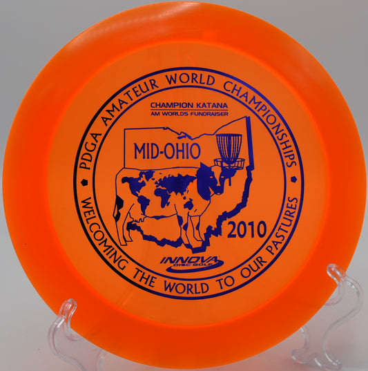 Innova Champion Katana – Understable distance driver with incredible glide, perfect for turnover shots at Idlewild Disc Golf Course in Burlington, Kentucky.
