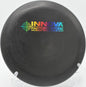 Confident spin putt with an Aviar at Canyon Lake Disc Golf Course in Rapid City, South Dakota.

