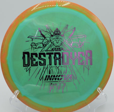Halo Star Destroyer spiking in hard from a forehand launch at Flip City in Shelby, Michigan.

