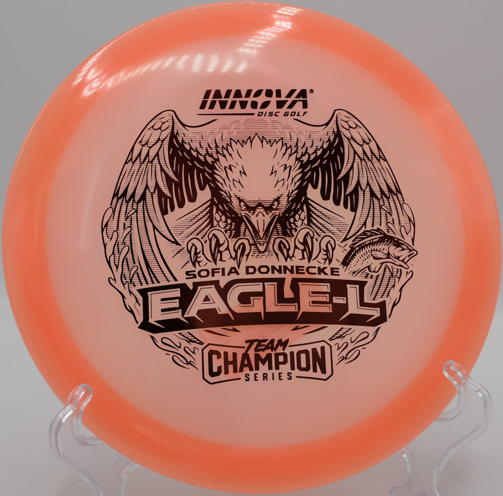 Proto Glow Eagle parked near the circle on a tight control line at Walnut Ridge DGC in Johnston, Iowa

