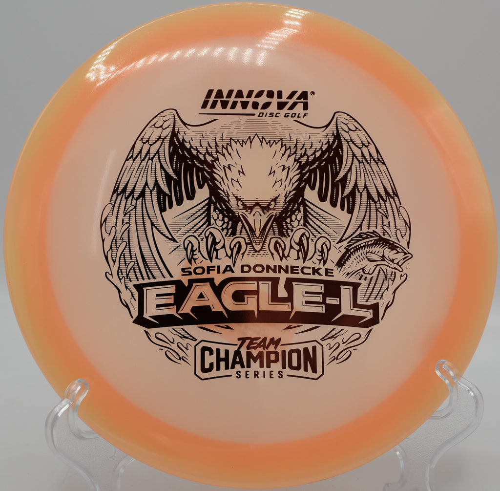 Innova Proto Glow Eagle forehand driver released on a flex route at North Boundary Park in Cranberry Township, Pennsylvania

