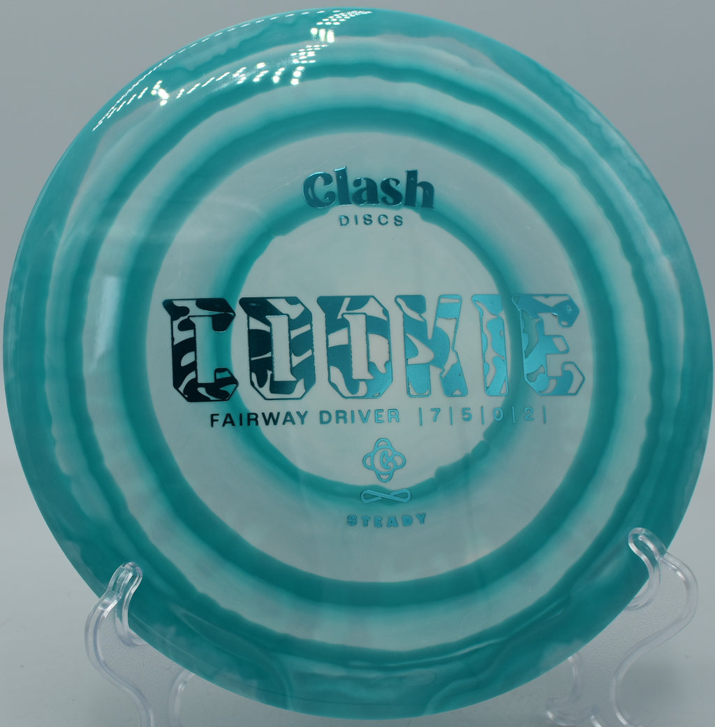 Cookie midrange launching clean from the tee at Brackett’s Bluff in North Carolina.

