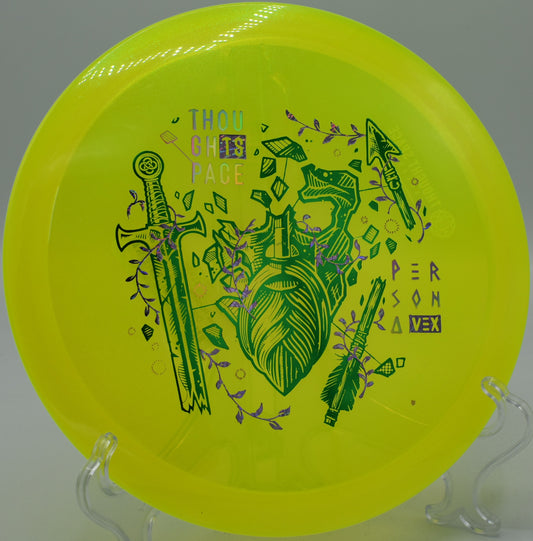 ThoughtSpace Vex Persona – Understable distance driver with maximum glide, ideal for controlled turnover shots at Idlewild Disc Golf Course in Burlington, Kentucky.