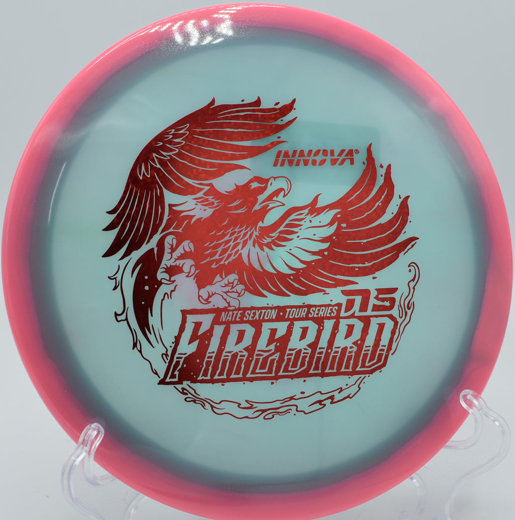 2025 Sexton Firebird slicing clean through wind with a flat release at Flip City in Shelby, Michigan.

