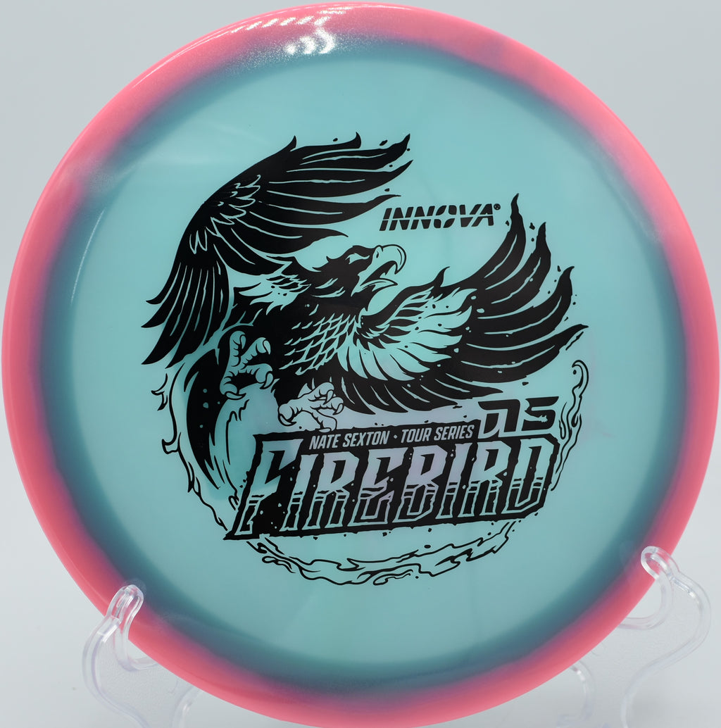 2025 Sexton Firebird resisting turn before a strong late fade at Panther Creek DGC in Springfield, Illinois.

