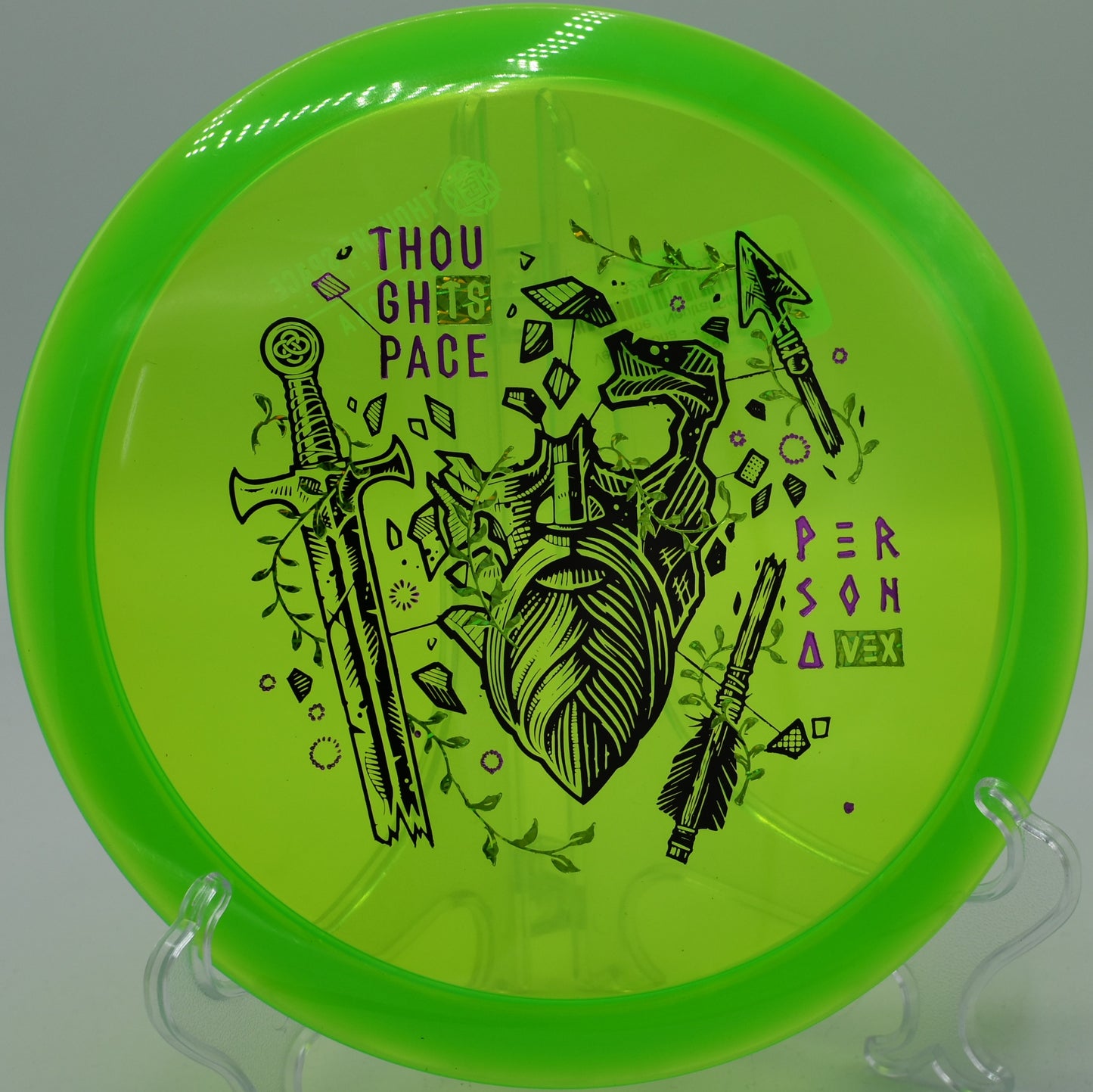ThoughtSpace Vex Persona – Long-distance control with an understable flight, perfect for anhyzer shots at Harmon Hills Disc Golf Course in Oliver Springs, Tennessee.