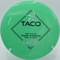 Mint Apex Taco midrange flying straight with a gentle fade on a pinpoint upshot at Milo McIver State Park in Estacada, Oregon