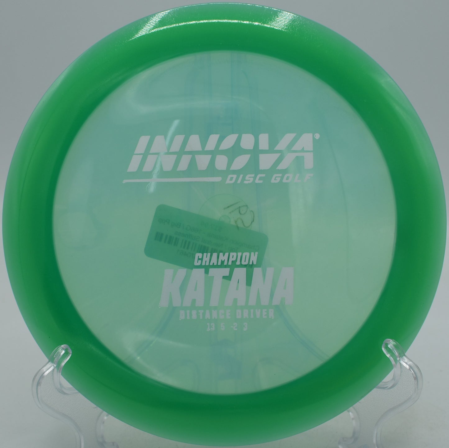 Innova Katana powering through a headwind shot at Moraine State Park Disc Golf Course in Portersville, Pennsylvania