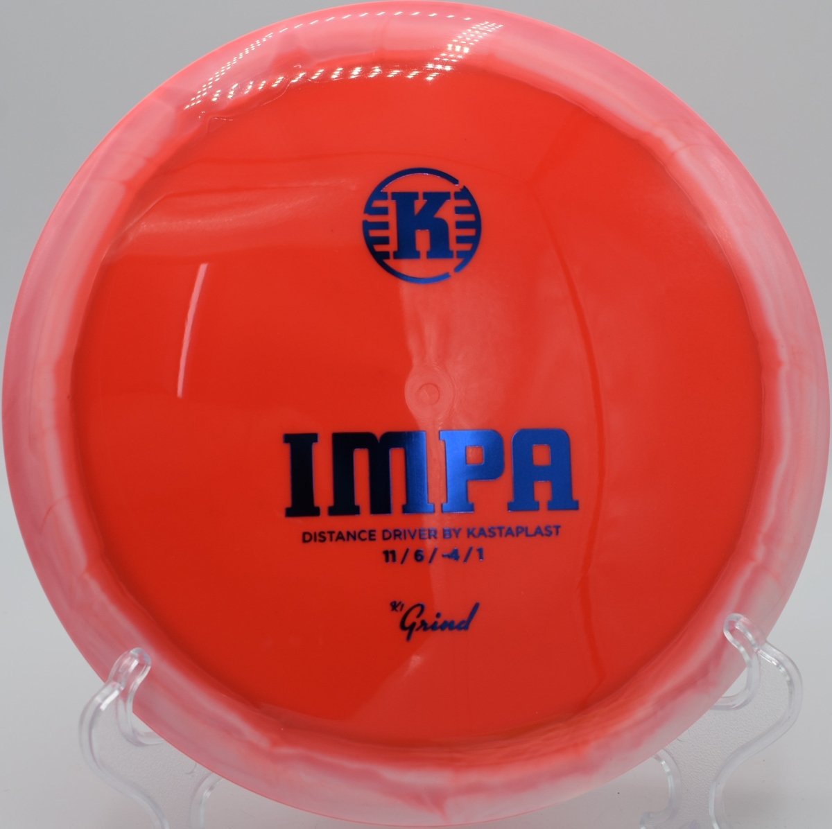 K1 Grind Impa disc golf distance driver stretching effortless distance at Blue Ribbon Pines, East Bethel, Minnesota