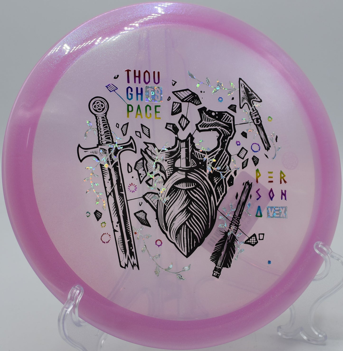 ThoughtSpace Vex Persona – 8/5/-3/1 flight path designed for anhyzers and turnover shots, perfect for players with slower arm speeds at DeLaVeaga Disc Golf Course in Santa Cruz, California.
