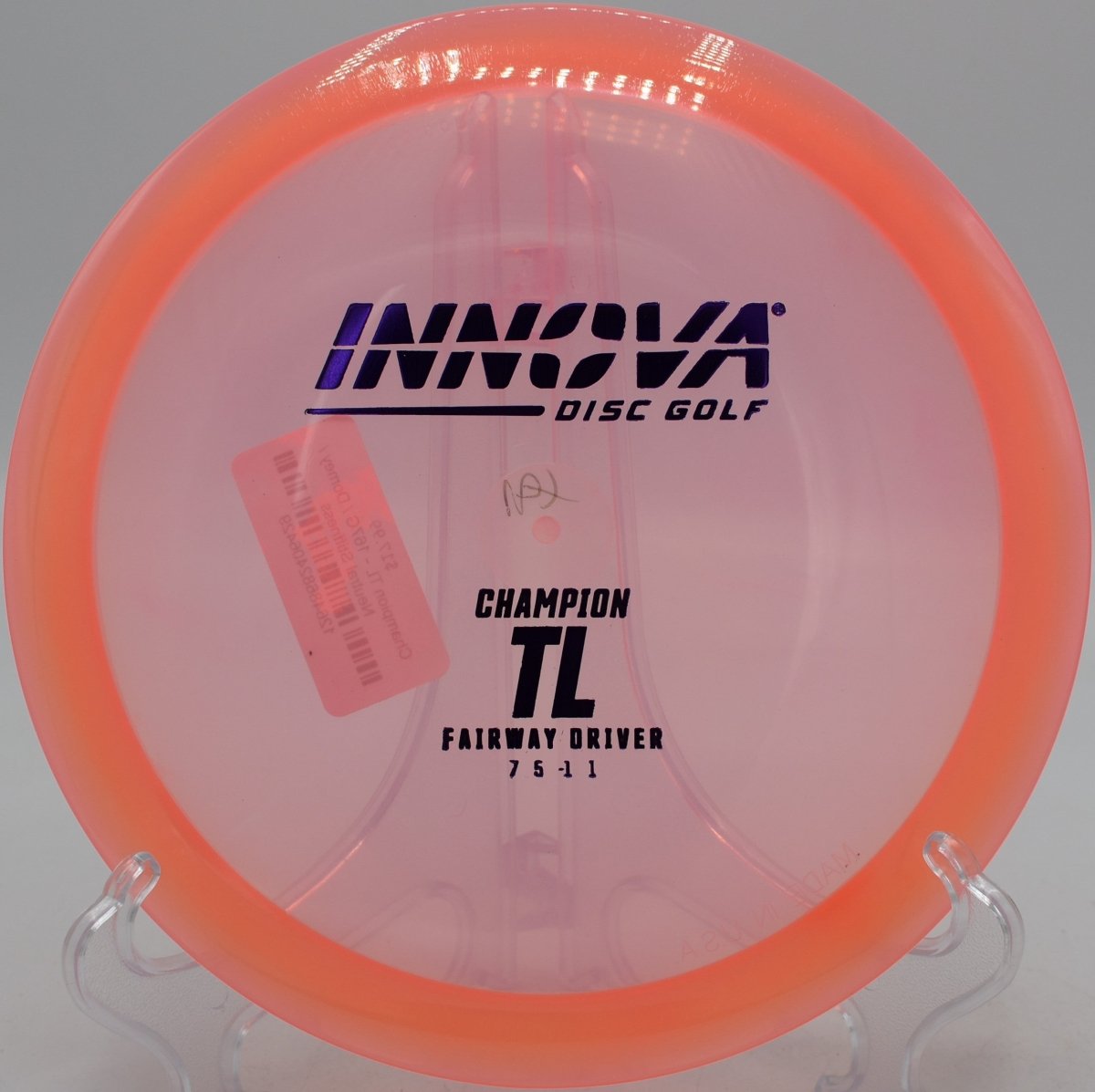 Champion TL fairway driver shaping a precision fairway shot into the circle at Fox Prairie Disc Golf Course in Noblesville, Indiana
