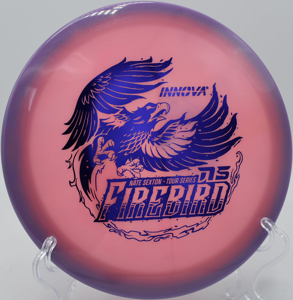 2025 Sexton Firebird drifting forward then dumping left on a power backhand at DeLaveaga Disc Golf Course in Santa Cruz, California.

