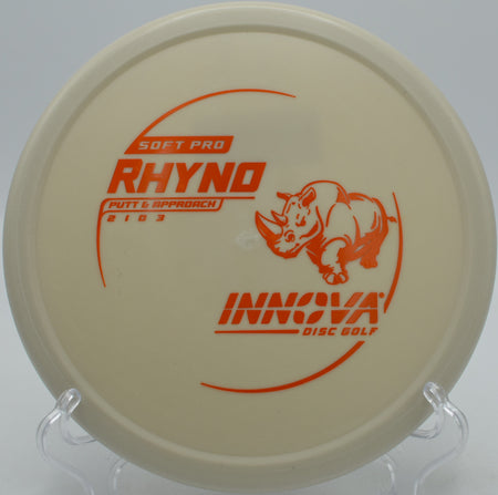 Innova Rhyno with thumb-track grip thrown on a forehand approach at Rollin Ridge Disc Golf Course in Reedsville, Wisconsin