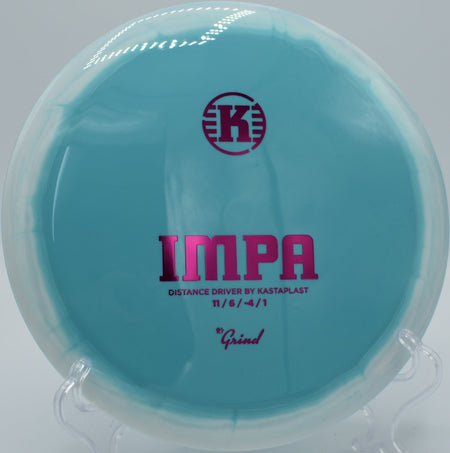 K1 Grind Impa disc golf distance driver weaving through tight gaps at Rollin Ridge Disc Golf Course, Reedsville, Wisconsin