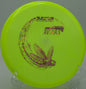 Halo Star Glow Aviar3 gliding straight with minimal turn on approach at SeaTac Disc Golf Course in Washington.

