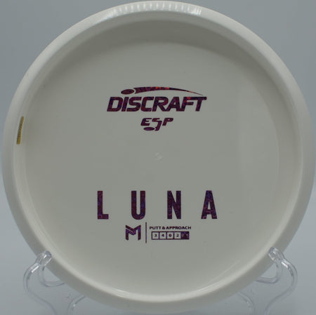 ESP Luna disc golf putter throwing a smooth approach at Panther Creek Disc Golf Course, Springfield, Illinois