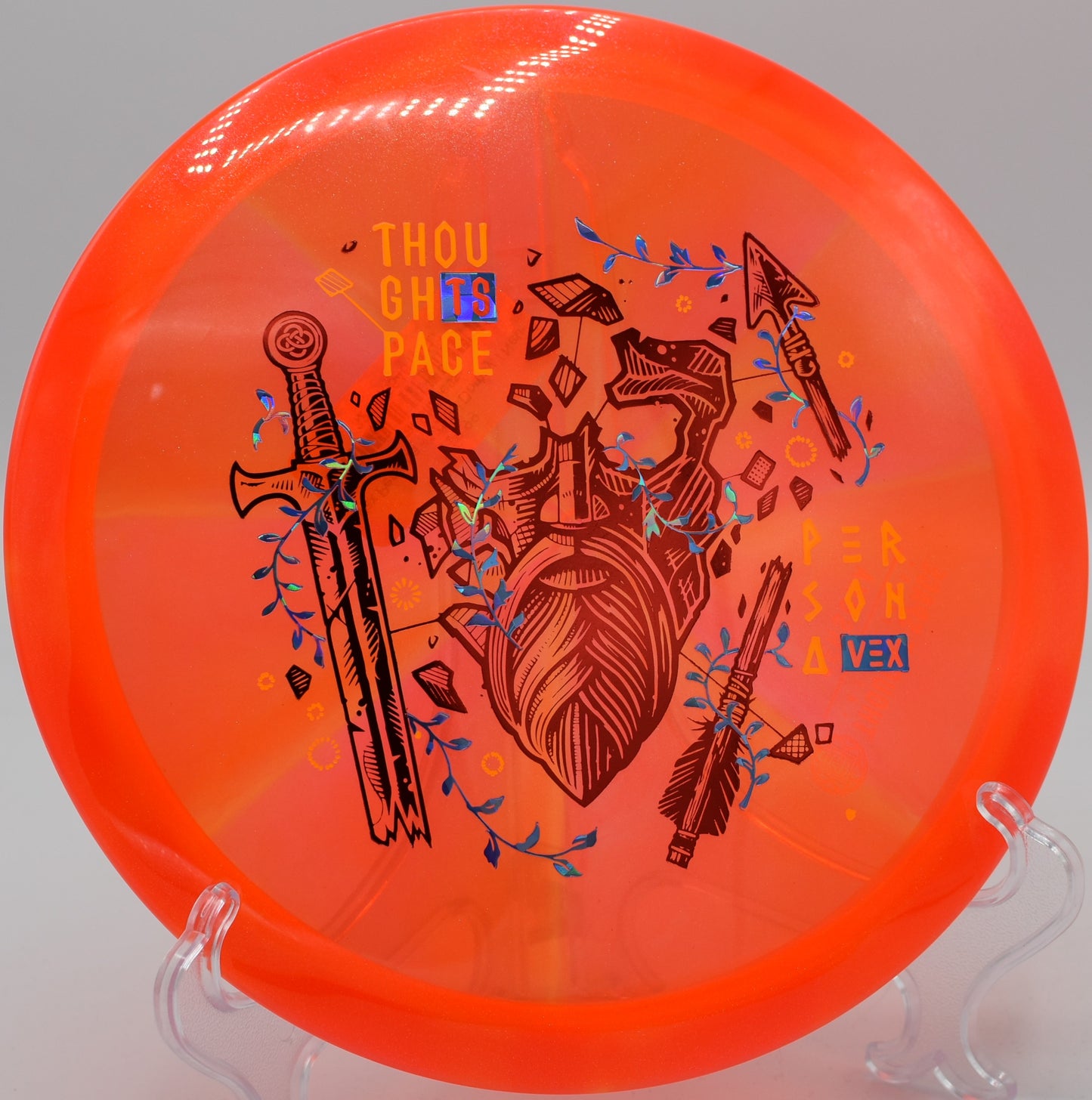 ThoughtSpace Vex Persona – Ideal for turnover shots and long-range anhyzers at Flat Creek Disc Golf Course in Austin, Texas.