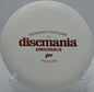 Discmania P2 putter resting softly in the chains after a clean spin putt at Harmon Hills Disc Golf Course in Fall Branch, Tennessee

